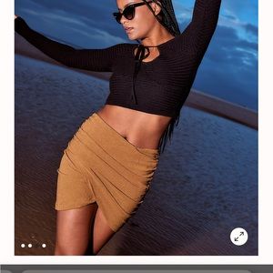 Purple Angie wrap mini skirt